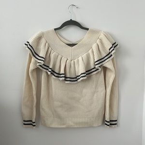 Self-portrait Cream and Black Sweater